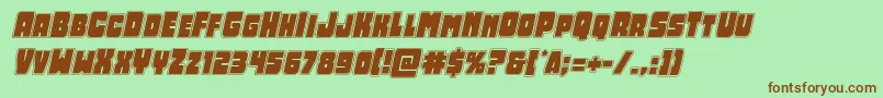 Opusmundiacadital Font – Brown Fonts on Green Background