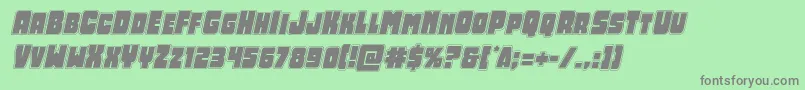 Opusmundiacadital Font – Gray Fonts on Green Background