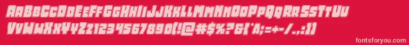 Opusmundiacadital Font – Pink Fonts on Red Background