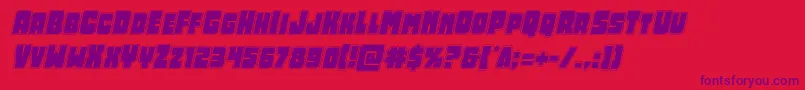 Opusmundiacadital Font – Purple Fonts on Red Background