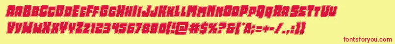 Opusmundiacadital Font – Red Fonts on Yellow Background