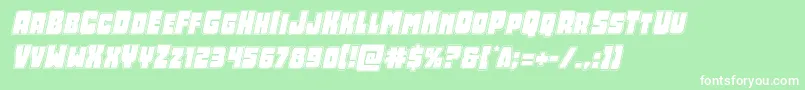 Opusmundiacadital Font – White Fonts on Green Background
