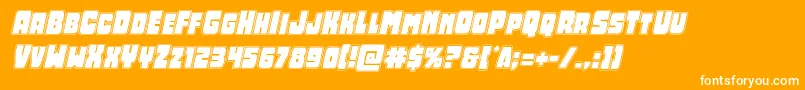 Opusmundiacadital Font – White Fonts on Orange Background