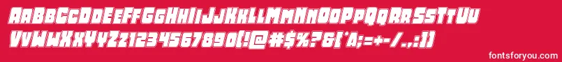Opusmundiacadital Font – White Fonts on Red Background