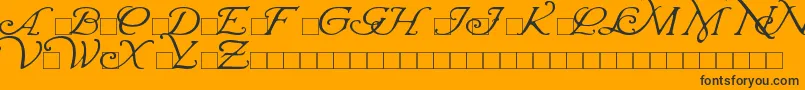 fuente WrennInitials – Fuentes Negras Sobre Fondo Naranja