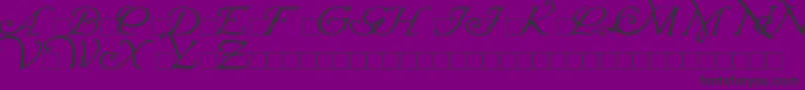 WrennInitials-Schriftart – Schwarze Schriften auf violettem Hintergrund