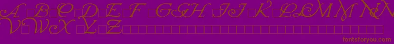 WrennInitials Font – Brown Fonts on Purple Background