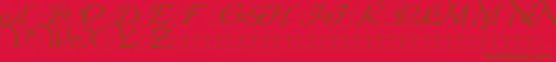 WrennInitials Font – Brown Fonts on Red Background