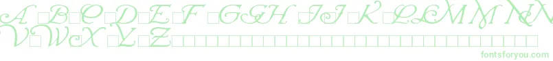 WrennInitials Font – Green Fonts on White Background