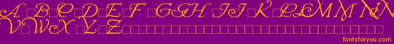 WrennInitials Font – Orange Fonts on Purple Background