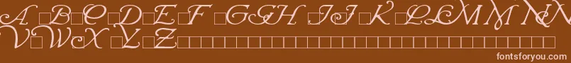 WrennInitials Font – Pink Fonts on Brown Background