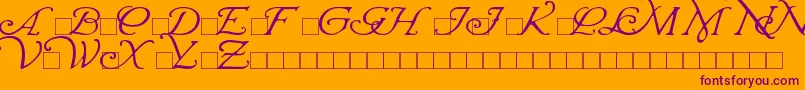 WrennInitials Font – Purple Fonts on Orange Background