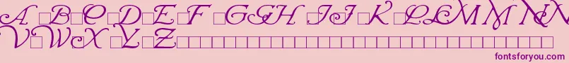 WrennInitials Font – Purple Fonts on Pink Background