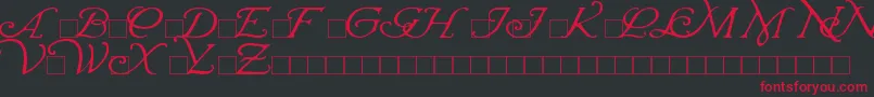 WrennInitials Font – Red Fonts on Black Background