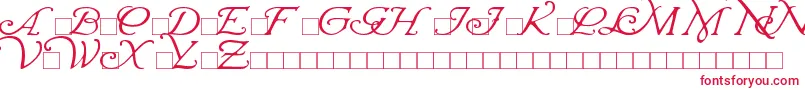 フォントWrennInitials – 赤い文字
