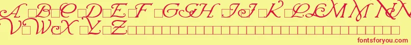 fuente WrennInitials – Fuentes Rojas Sobre Fondo Amarillo