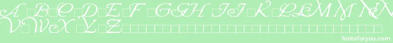 WrennInitials Font – White Fonts on Green Background