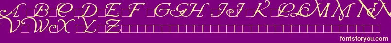 WrennInitials Font – Yellow Fonts on Purple Background