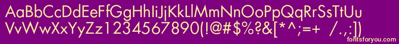 Fortunec Font – Yellow Fonts on Purple Background