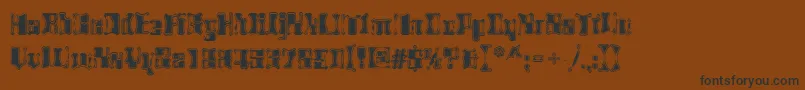 Alienautopsy Font – Black Fonts on Brown Background