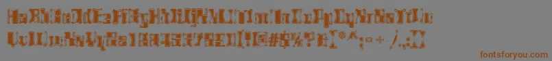 Alienautopsy Font – Brown Fonts on Gray Background