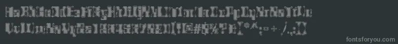 Alienautopsy Font – Gray Fonts on Black Background