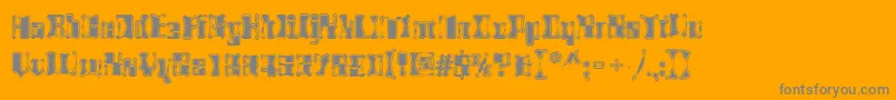 Alienautopsy Font – Gray Fonts on Orange Background