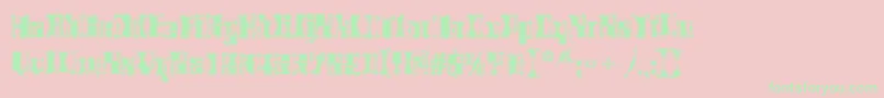 Alienautopsy Font – Green Fonts on Pink Background