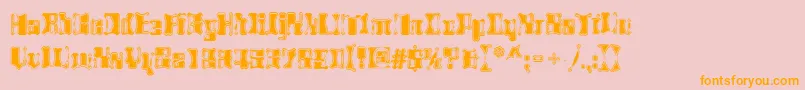 Alienautopsy Font – Orange Fonts on Pink Background