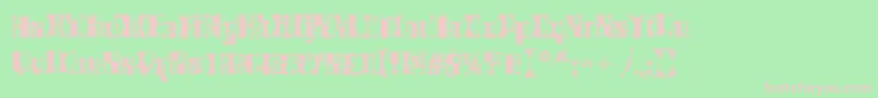 フォントAlienautopsy – 緑の背景にピンクのフォント