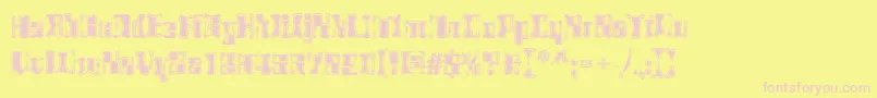 Alienautopsy Font – Pink Fonts on Yellow Background