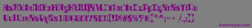 Alienautopsy Font – Purple Fonts on Gray Background