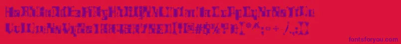 Alienautopsy Font – Purple Fonts on Red Background
