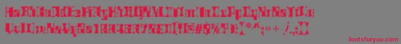 Alienautopsy Font – Red Fonts on Gray Background