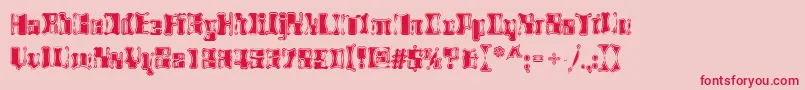 Alienautopsy Font – Red Fonts on Pink Background