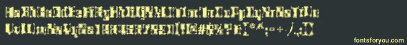Alienautopsy Font – Yellow Fonts on Black Background
