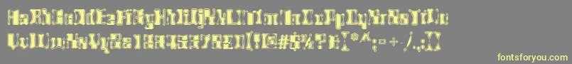 Alienautopsy Font – Yellow Fonts on Gray Background