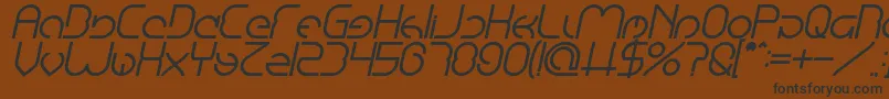 EmmiliaBoldItalic Font – Black Fonts on Brown Background
