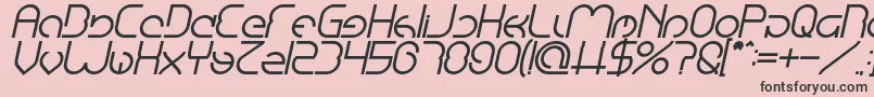 EmmiliaBoldItalic Font – Black Fonts on Pink Background
