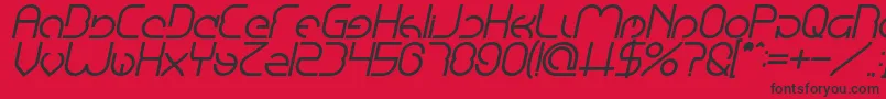 EmmiliaBoldItalic Font – Black Fonts on Red Background