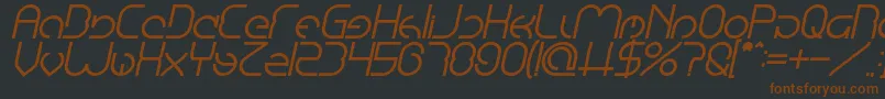 Шрифт EmmiliaBoldItalic – коричневые шрифты на чёрном фоне