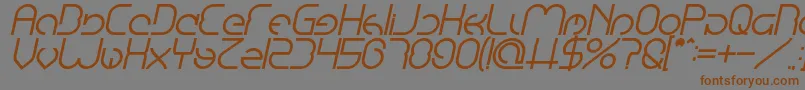EmmiliaBoldItalic Font – Brown Fonts on Gray Background