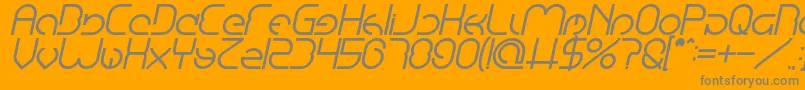 EmmiliaBoldItalic Font – Gray Fonts on Orange Background