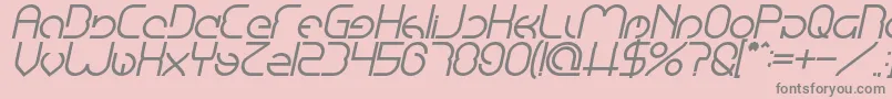 EmmiliaBoldItalic Font – Gray Fonts on Pink Background