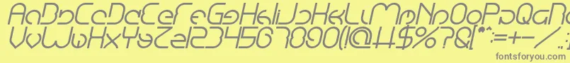 EmmiliaBoldItalic Font – Gray Fonts on Yellow Background