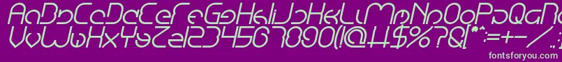 EmmiliaBoldItalic Font – Green Fonts on Purple Background