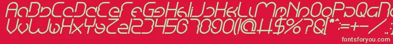 EmmiliaBoldItalic Font – Green Fonts on Red Background