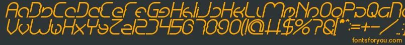 EmmiliaBoldItalic Font – Orange Fonts on Black Background