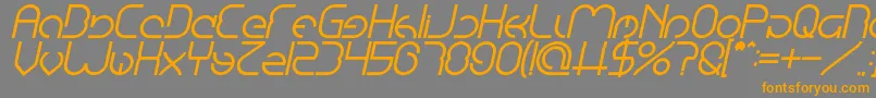 EmmiliaBoldItalic Font – Orange Fonts on Gray Background