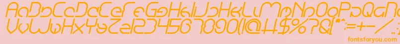 EmmiliaBoldItalic Font – Orange Fonts on Pink Background